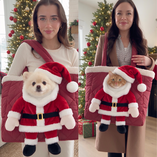 Pawliday Santa Pet Carrier